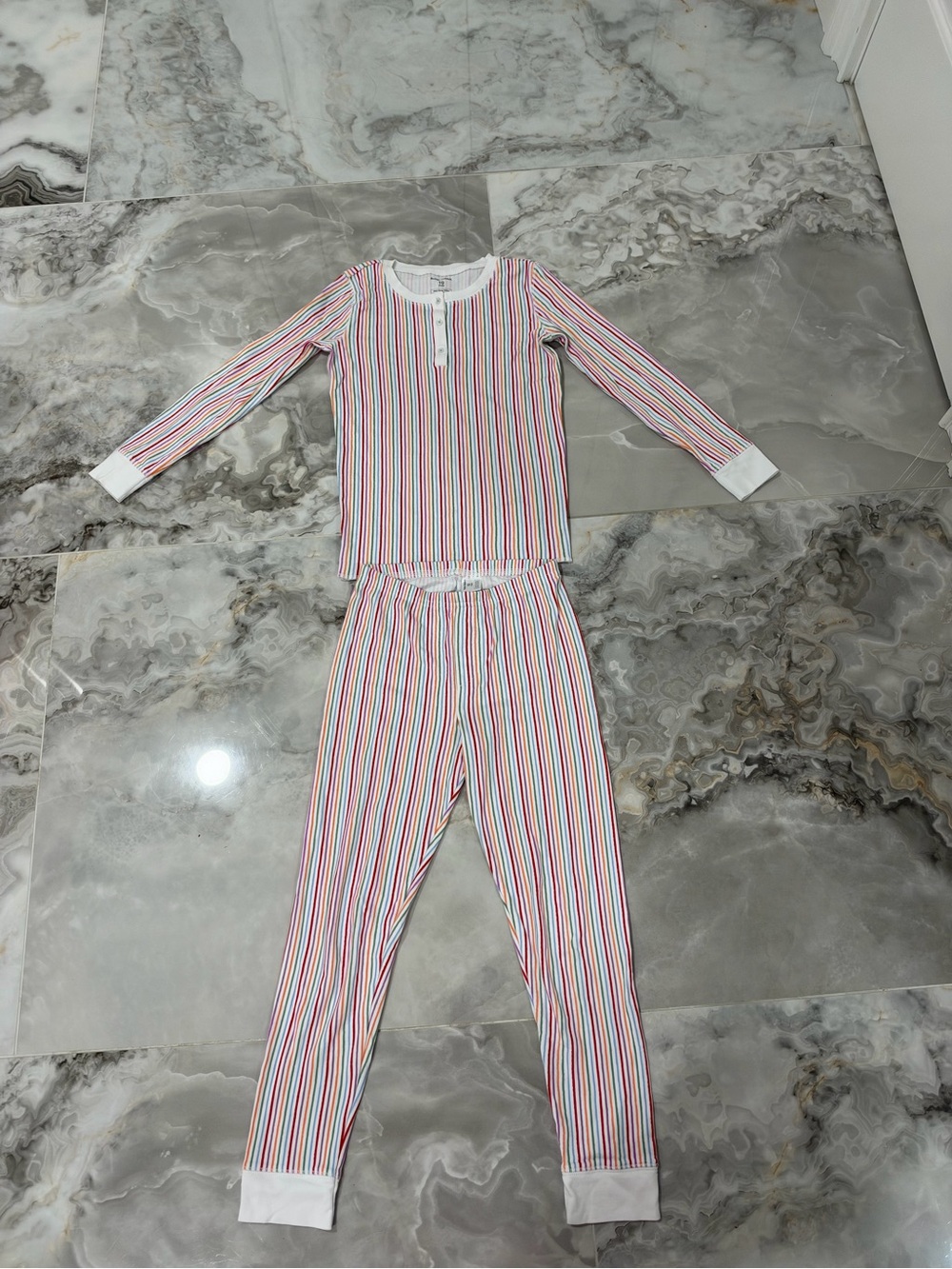 Roller Rabbit Kids Rainbow Stripe Pajama Set – Size 10